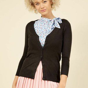 Modcloth Charter School Cardigan - black